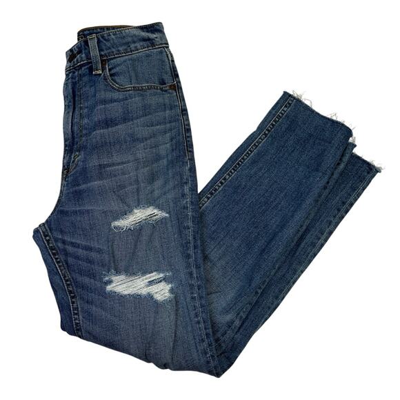 Abercrombie & Fitch Zoe Natural Rise Distressed Ankle Straight jeans - 26/2R - Picture 1 of 9